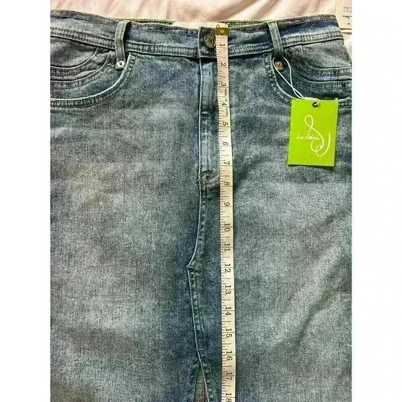 Sam Edelman KORI HIGH RISE MIDI SKIRT Size 28. Jean Skirt, Fall, Split Front, - Picture 14 of 15